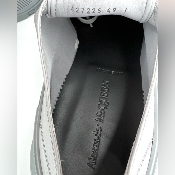 Alexander McQueen Men's Tread Slick Gray Low-Top Sneakers Size EU 49 - US 16 - Picture 7 of 10